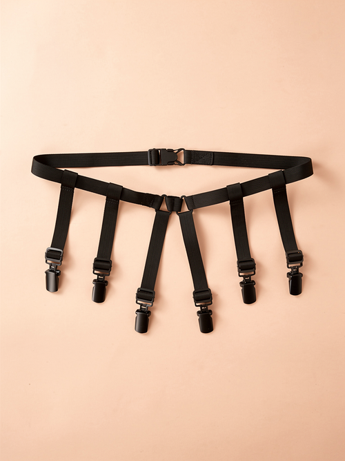 Celeste Garter Harness in black